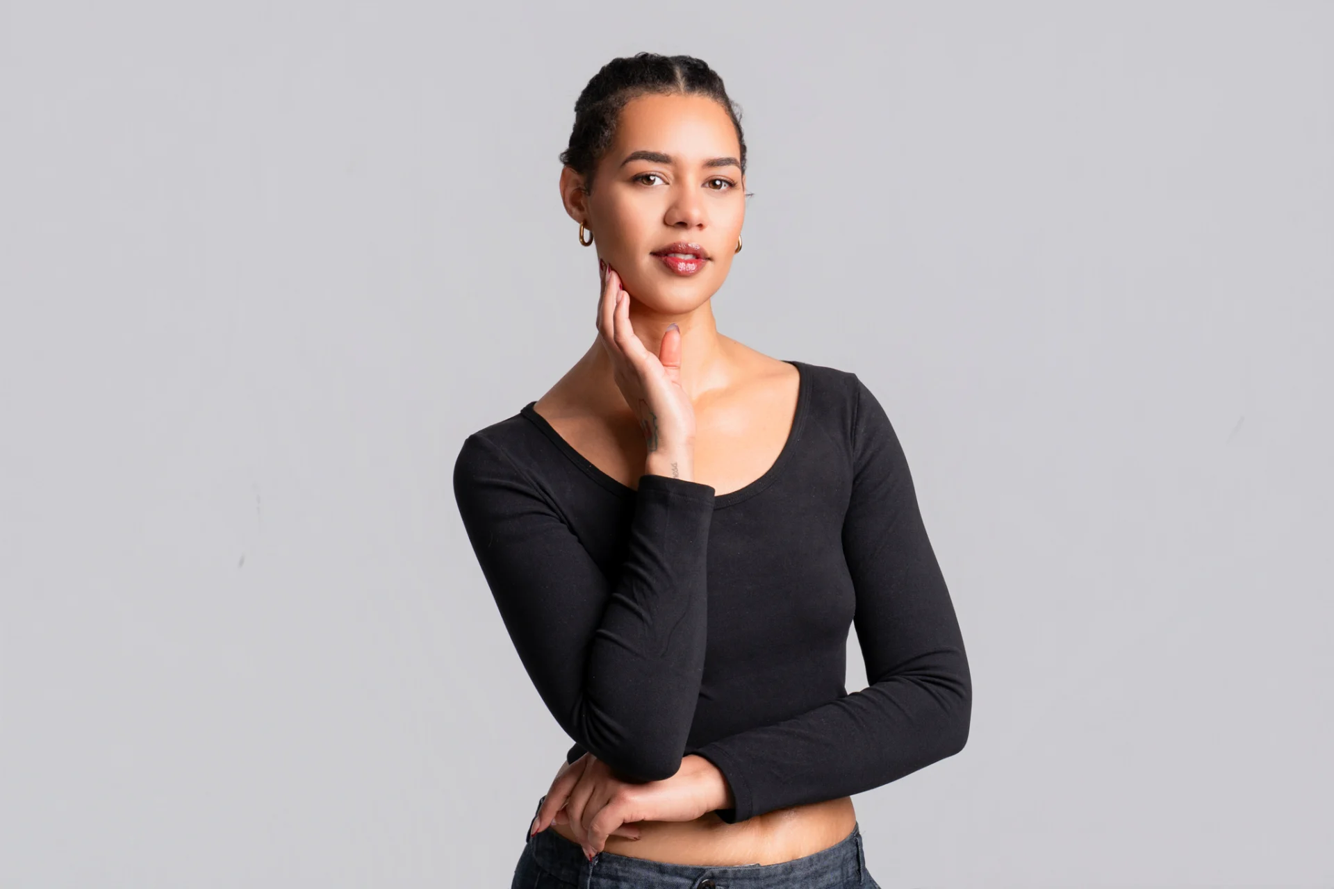 Woman in black — editorial portrait